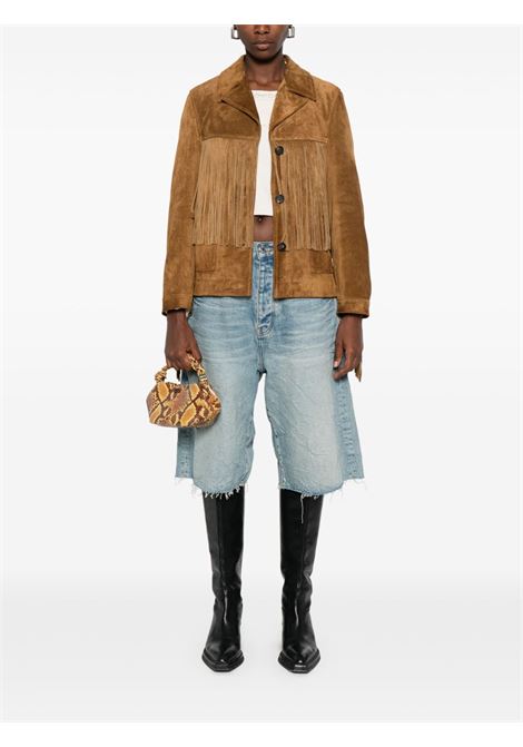 Brown fringed suede jacket Golden goose - women GOLDEN GOOSE | GWP02368P00216055678
